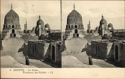 Stereo Ak Cairo Kairo Ägypten, Tombeaux des Califes
