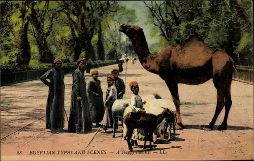 Ak Egyptian Types and Scenes, Happy Family