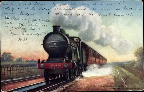 Künstler Ak Britische Eisenbahn, Dampflok, The Great Northern Railway