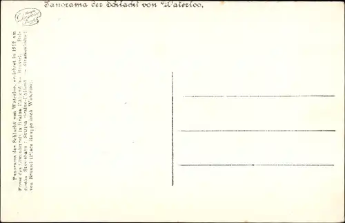 Ak Panorama der Schlacht von Waterloo, Englische Batterien, Französische Kavallerie