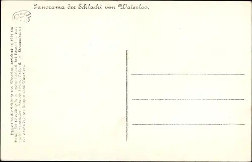 Ak Panorama der Schlacht von Waterloo, Die holländische Kavallerie-Brigade