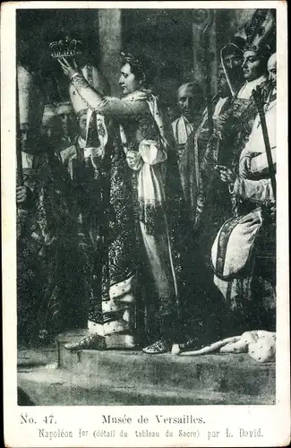 Künstler Ak David, L., Napoleon I., detail du tableau du Sacre, Musse de Versailles
