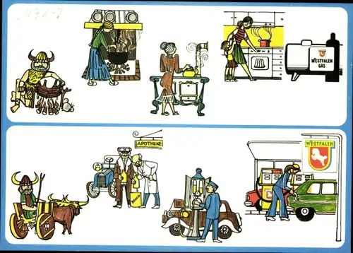 Stundenplan Westfalen Tankstelle, Gas, Oel, Benzin, um 1970