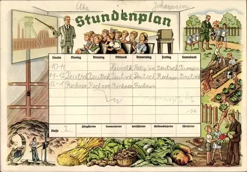 Stundenplan Kalidüngesalz - Kalidüngung für Landwirtschaft und Garten um 1930
