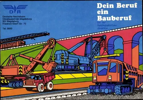 Stundenplan DDR Deutsche Reichsbahn, Berufe bei der Reichsbahnbaudirektion um 1980