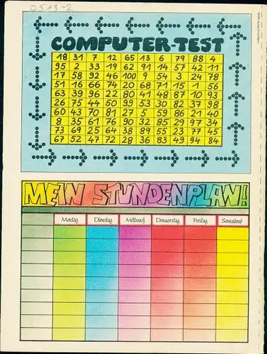 FDJ-Magazin - Unter der blauen Fahne - für Pioniere und Schüler der 7. Klasse mit Stundenplan