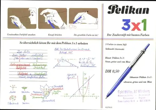 Stundenplan Pelikan 3x1, Der Zauberstift mit bunten Farben um 1970