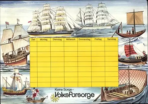 Stundenplan Volksfürsorge - Die Geschichte des Segelschiffes 1980