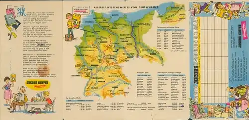 Stundenplan Jacobs Kaffee, Unsere Welt, Große Entdeckungsfahrten, Preußen Schlesien um1960