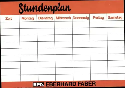 Stundenplan Eberhard Faber Bleistife und Radierer, Biene Maja Lolly-Bleistift um 1970