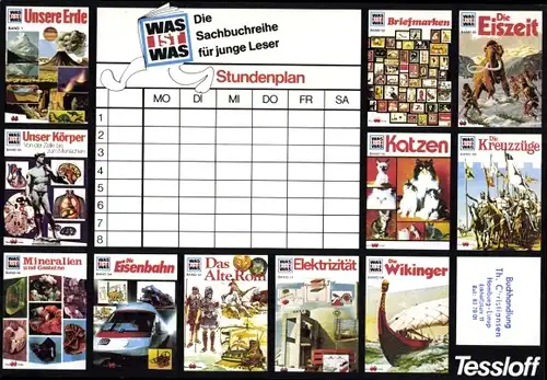 Stundenplan Tessloff Verlag, Was ist Was, Lesebuchreihe für junge Leser um 1980
