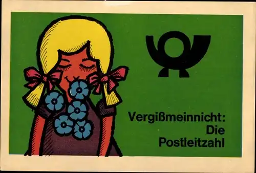 Stundenplan Deutsche Post - Vergißmeinnicht: Die Postleitzahl - um 1960