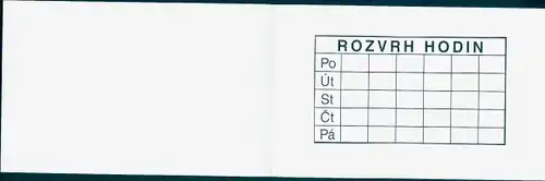 Stundenplan in Streifenform, AERO Vodochody Düsenjäger Schulflugzeug Tschechien um1990