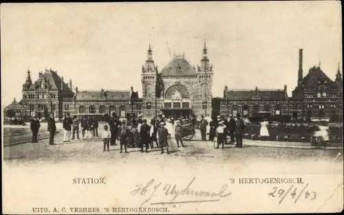 Ak 's Hertogenbosch Nordbrabant Niederlande, Station