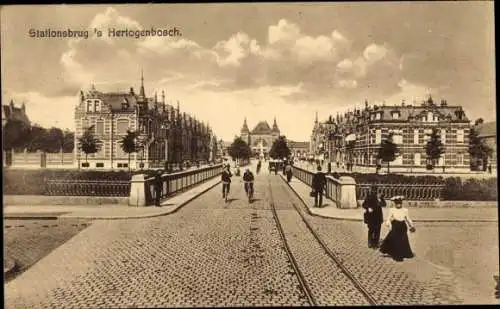 Ak 's Hertogenbosch Nordbrabant Niederlande, Stationsbrug