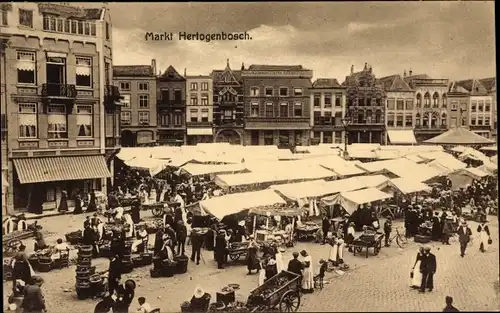 Ak 's Hertogenbosch Nordbrabant Niederlande, Markt