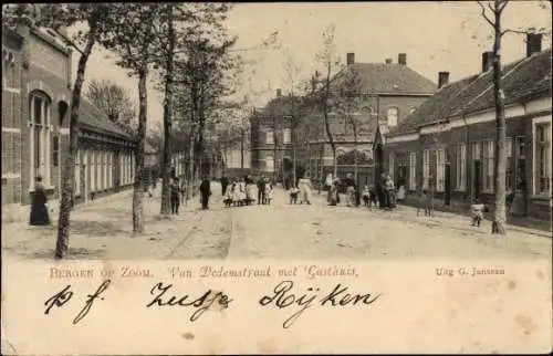 Ak Bergen op Zoom Nordbrabant Niederlande, Van Dedemstraat met Gasthuis