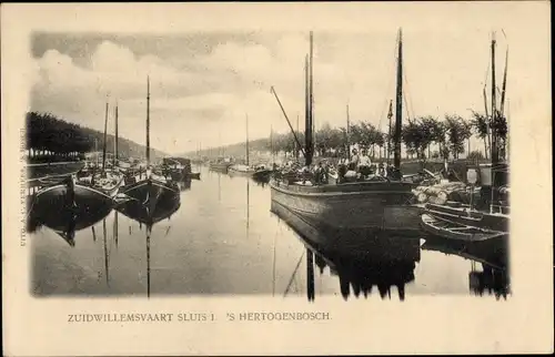 Ak 's Hertogenbosch Nordbrabant Niederlande, Zuidwillemsvaart Sluis 1