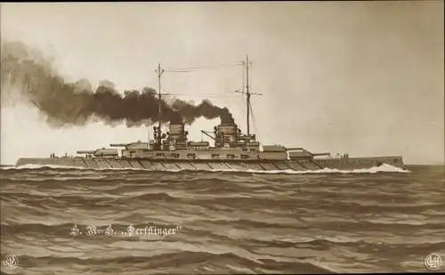Ak Deutsches Kriegsschiff, SMS Derfflinger, Großer Kreuzer, Kaiserliche Marine
