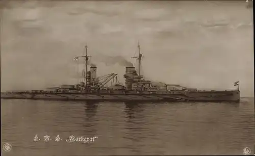 Ak Deutsches Kriegsschiff, SMS Markgraf, Großlinienschiff, Kaiserliche Marine