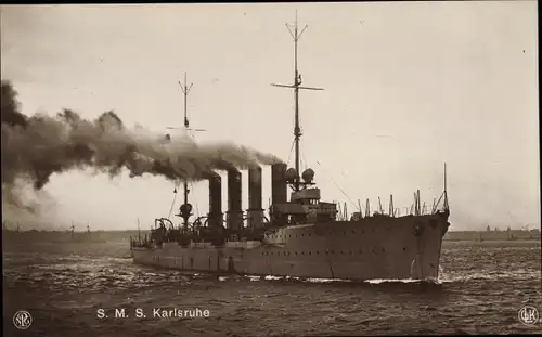 Ak Deutsches Kriegsschiff SMS Karlsruhe, Kleiner Kreuzer, Kaiserliche Marine