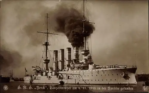 Ak Deutsches Kriegsschiff, SMS Yorck, Panzerkreuzer, Kaiserliche Marine
