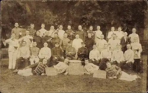 Foto Ak Deutsche Soldaten in Uniform, Gruppenbild, Lockstedter Lager 1905, Willi Pötzsch