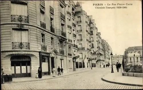 Ak Paris Panthéon, La Rue Pierre Curie