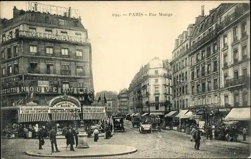 Ak Paris V, La Rue Monge