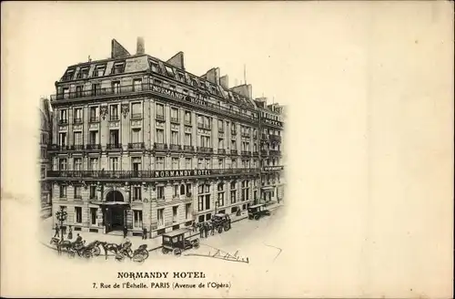 Ak Paris I Louvre, L'Avenue de l'Opera, Normandy Hotel