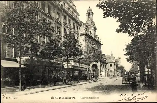 Ak Paris XVIII Montmartre, Rue Ordener