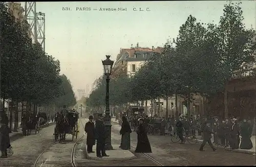 Ak Paris XVII, Avenue Niel