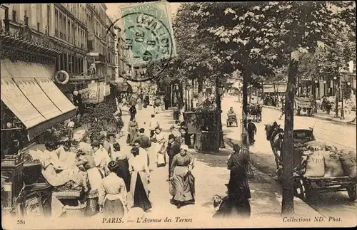 Ak Paris XVII, Avenue des Ternes