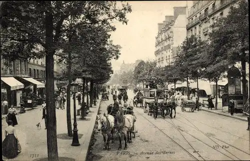 Ak Paris XVII, Avenue des Ternes