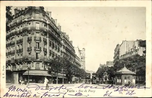 Ak Paris XVI., Rue de Passy