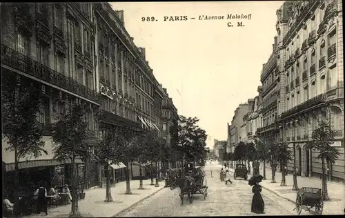 Ak Paris XVI Passy, Avenue Malakoff