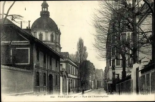 Ak Paris XVI Passy, Rue de l'Assomption