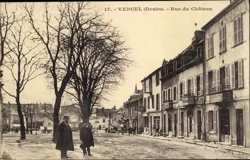 Ak Vercel Doubs, Rue du Chateau