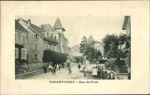 Ak Valentigney Doubs, Rue du Pont