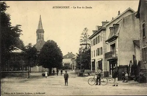 Ak Audincourt Doubs, La Rue du Doubs