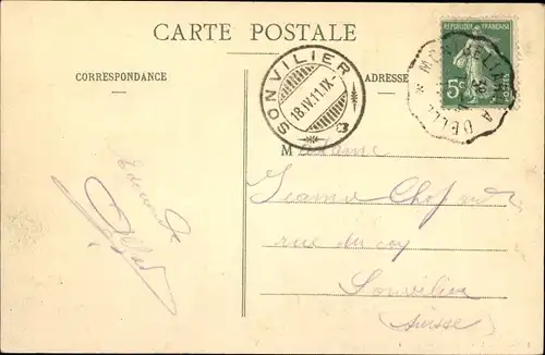 Ak Audincourt Doubs, La Rue du Doubs