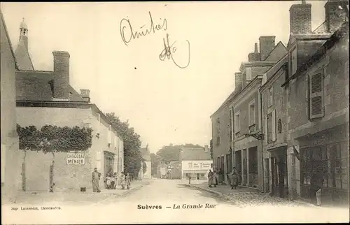 Ak Suèvres Loir-et-Cher, La Grande Rue