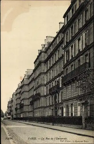Ak Paris VII, Rue de l'Université