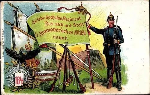 Litho Hameln, Es lebe hoch das Regiment, 4. Hannoversches Infanterie Regiment No. 164