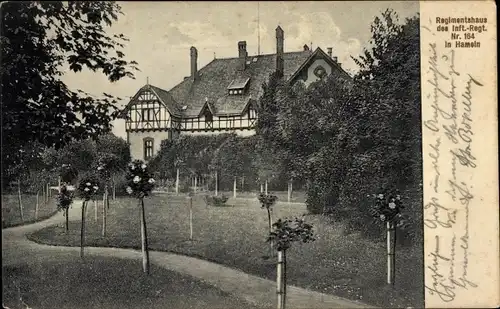 Ak Hameln an der Weser, Regimentshaus Infanterie Regiment Nr. 164