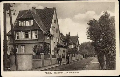 Ak Peine in Niedersachsen, Pfarrhaus am Walzwerk