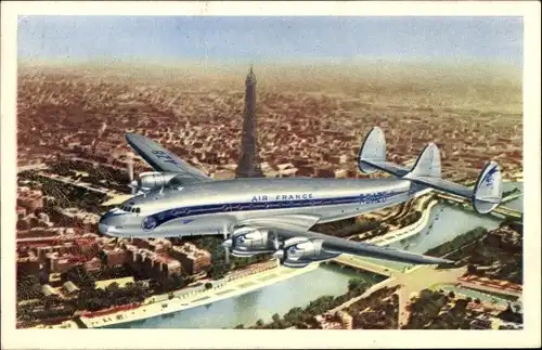 Ak Französisches Passagierflugzeug, Air France, Lockheed Constellation