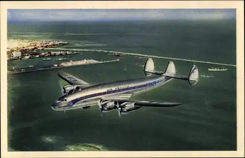 Ak Französisches Passagierflugzeug, Air France, Lockheed Constellation