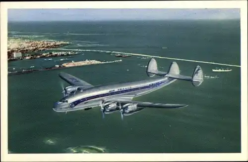 Ak Französisches Passagierflugzeug, Air France, Lockheed Constellation