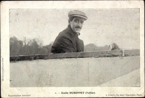 Ak Dubonnet, Monoplan Tellier, Lyon Aviation 1910